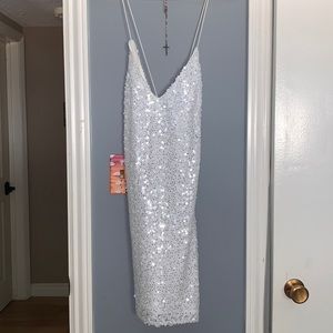 Lulus sparkling slip dress